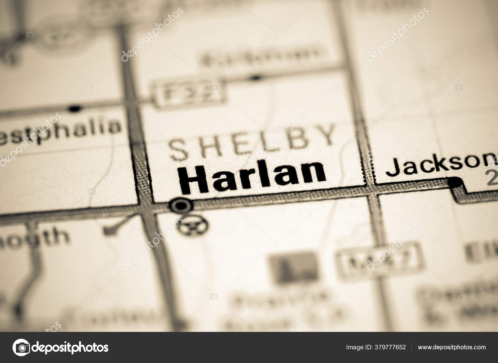 Harlan Iowa Usa Map — Stock Photo © aliceinwonderland2020 #379777652