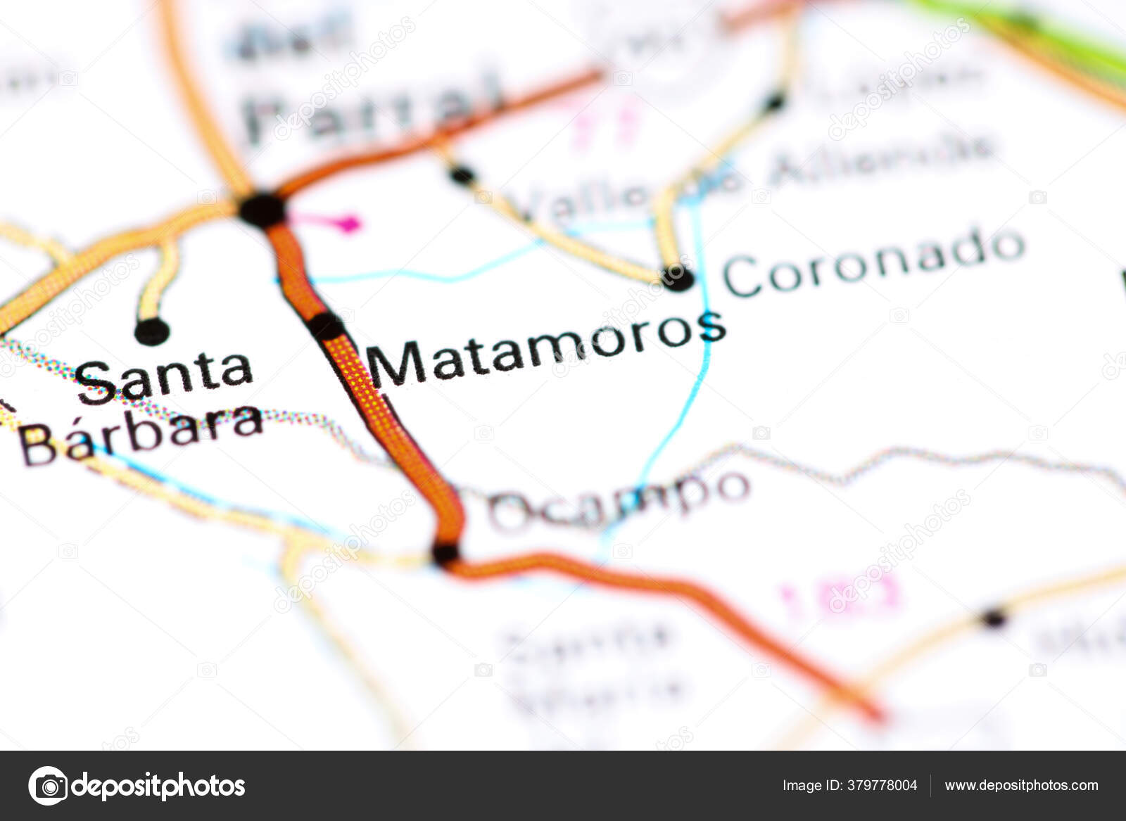 Matamoros Mexico Map Stock Photo by ©aliceinwonderland2020 379778004