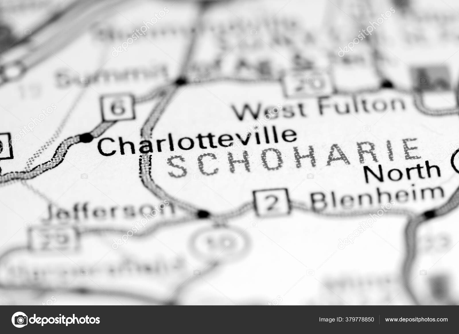 Charlottesville New York Usa Map Stock Photo by ©aliceinwonderland2020