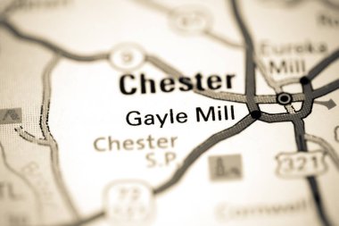 Gayle Mill. Augusta. USA on a map