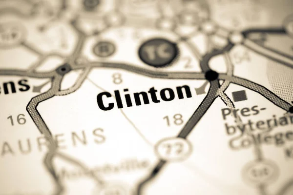 Clinton Augusta Stati Uniti Una Mappa — Foto Stock