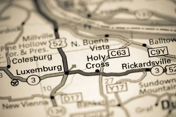 Holy Cross Iowa Usa Map — Stock Photo, Image
