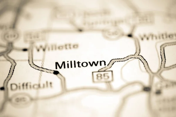 Milltown Tennessee Eeuu Mapa Geográfico — Foto de Stock
