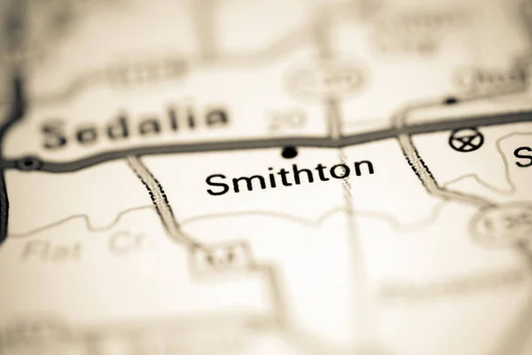 史密斯顿 密苏里地图上的美国 — 图库照片