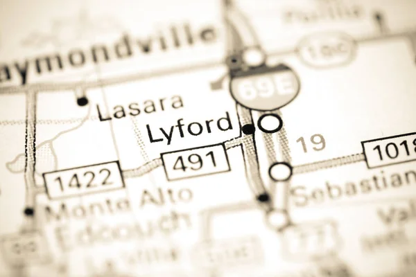 Lyford Texas Eeuu Mapa — Foto de Stock