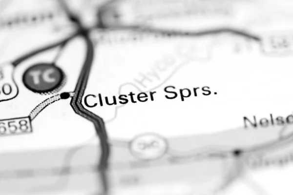 Cluster Springs Virginia Usa Een Aardrijkskundekaart — Stockfoto