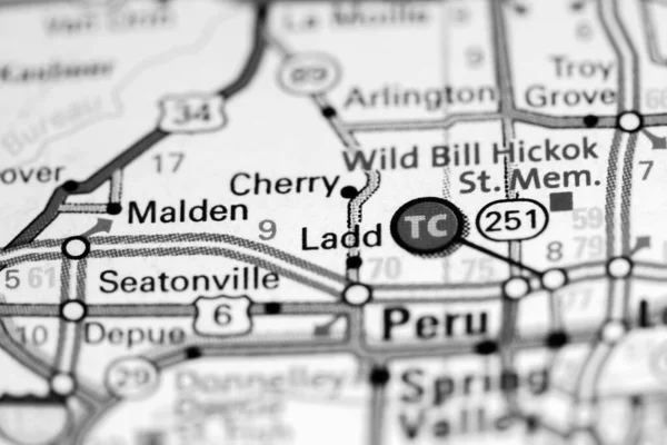 Ladd Illinois Eeuu Mapa —  Fotos de Stock