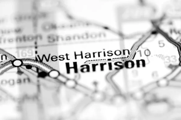 Nyugat Harrison Ohióban Usa Egy Földrajzi Térképen — Stock Fotó