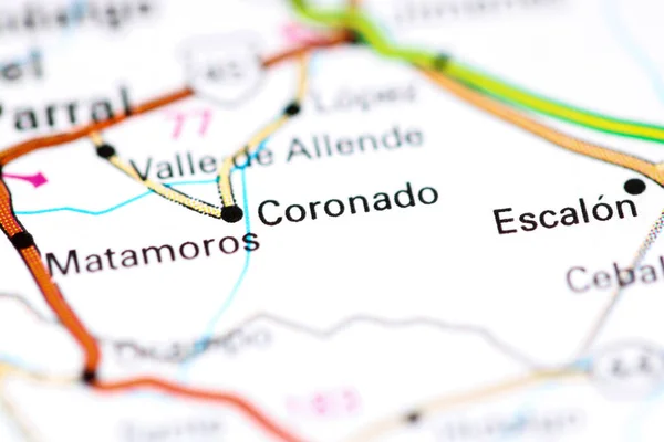 Coronado México Sobre Mapa — Fotografia de Stock