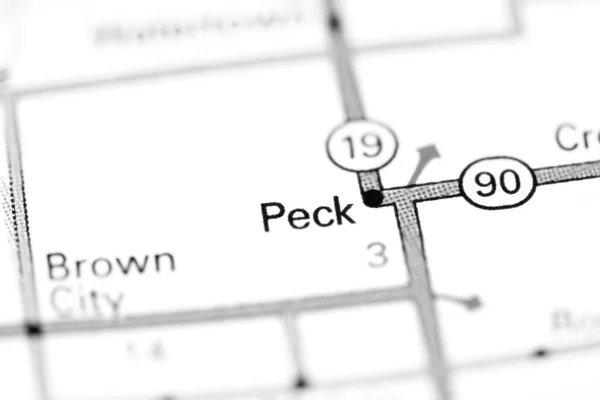 Peck Michigan Stati Uniti Una Mappa — Foto Stock