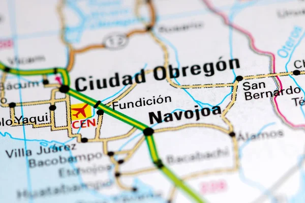 Fundicion. Mexico on a map