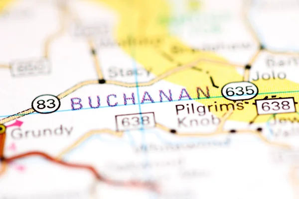 Buchanan Virginia Eeuu Mapa Geográfico — Foto de Stock