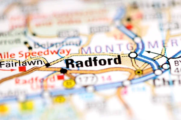 Radford Virginia Eeuu Mapa Geográfico — Foto de Stock