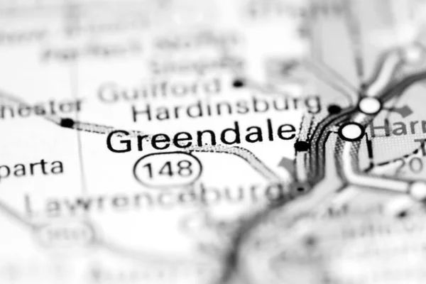 Greendale Indiana Usa Geography Map — Stock Photo, Image