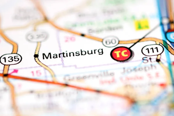 Det Martinsburg Indiana Usa Geografisk Karta — Stockfoto