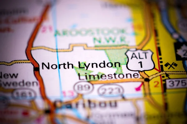North Lyndon Maine Eeuu Mapa — Foto de Stock