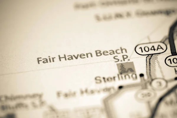 Fair Haven Beach Nueva York Eeuu Mapa — Foto de Stock