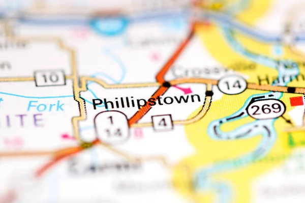 Phillipstown Illinois Eeuu Mapa Geográfico — Foto de Stock