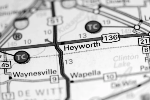 Heyworth Illinois Eeuu Mapa — Foto de Stock