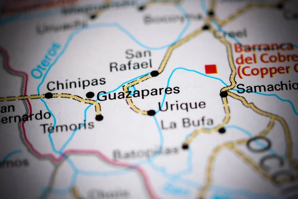 Guazapares México Mapa —  Fotos de Stock