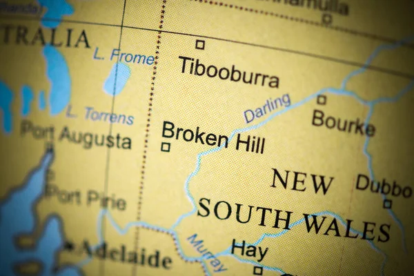 Broken Hill Australia Geography Map — Stock Photo, Image