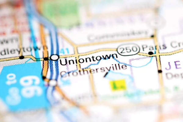 Uniontown Indiana Eeuu Mapa Geográfico — Foto de Stock