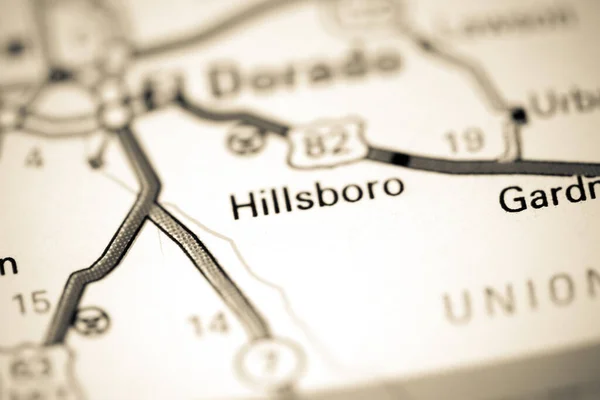 Hillsboro Alabama Eua Sobre Mapa — Fotografia de Stock