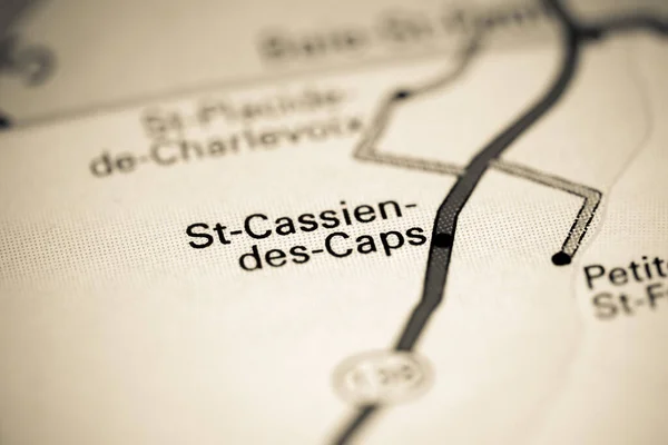 Cassien Des Caps Канада Карті — стокове фото