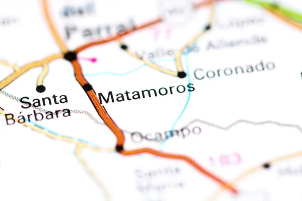 Matamoros México Sobre Mapa — Fotografia de Stock