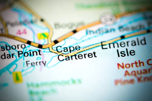 Cape Carteret North Carolina Usa Map — Stock Photo, Image