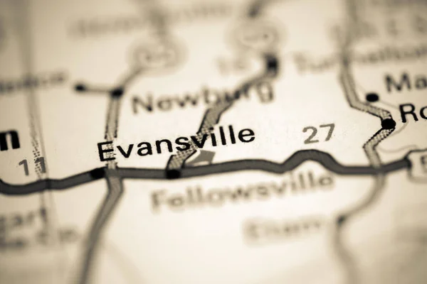 Эвансвилл Западная Вирджиния Сша Географической Карте — стоковое фото