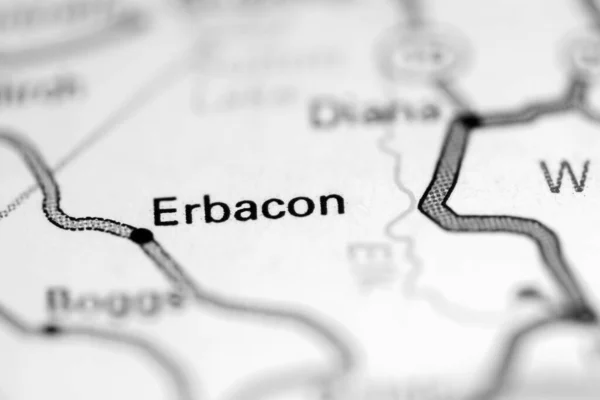 Erbacon Virgínia Ocidental Eua Sobre Mapa Geografia — Fotografia de Stock