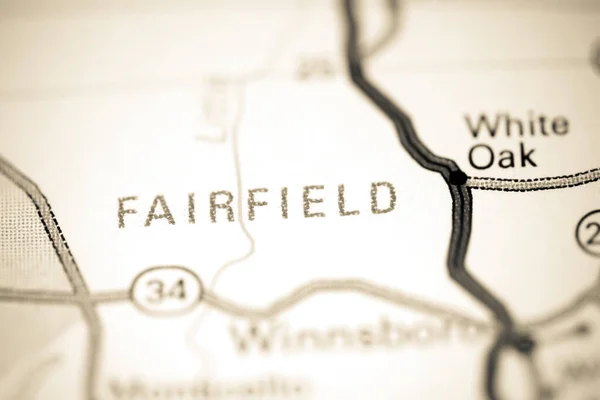 Fairfield Augusta Eua Sobre Mapa — Fotografia de Stock