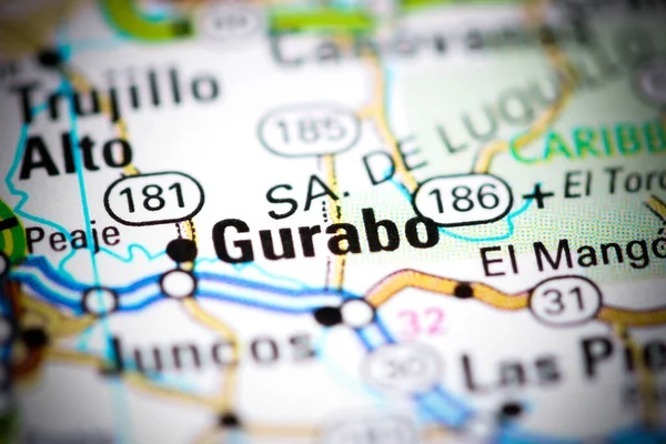 Det Gurabo Puerto Rico Karta — Stockfoto