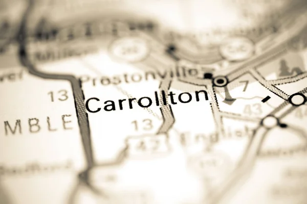 Карролтон Кентуккі Сша Географічній Карті — стокове фото