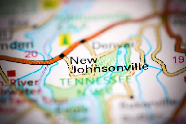 Nova Johnsoville Tennessee Eua Sobre Mapa Geografia — Fotografia de Stock