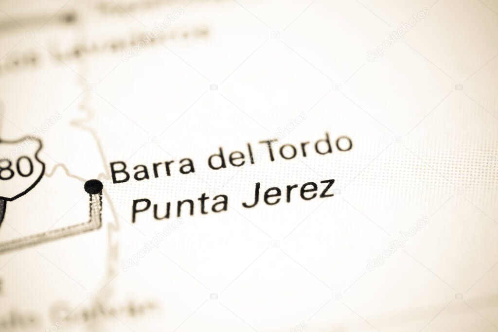 Barra del Tordo. Mexico on a map