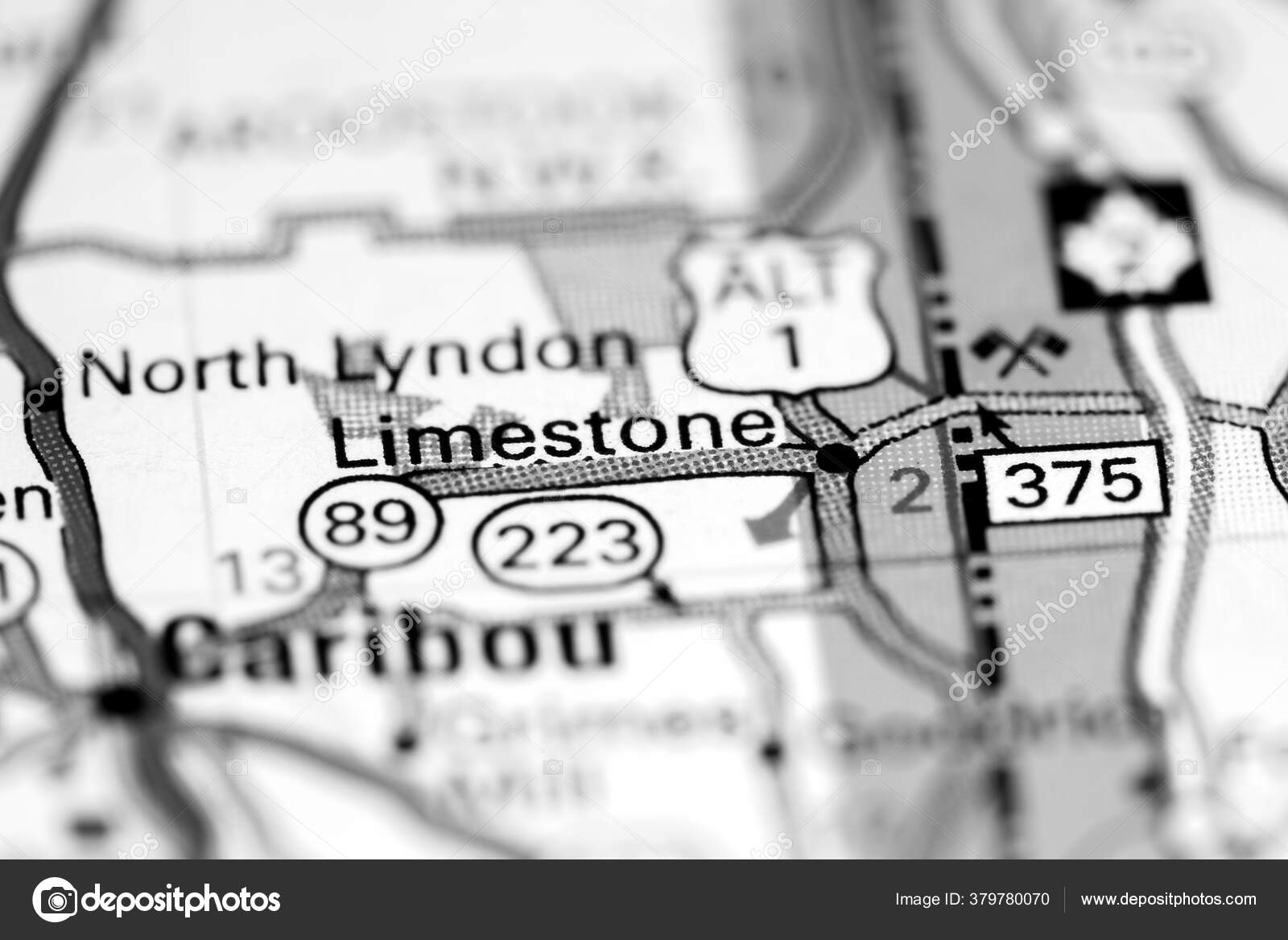 Limestone Maine Usa Map — Stock Photo © aliceinwonderland2020 379780070
