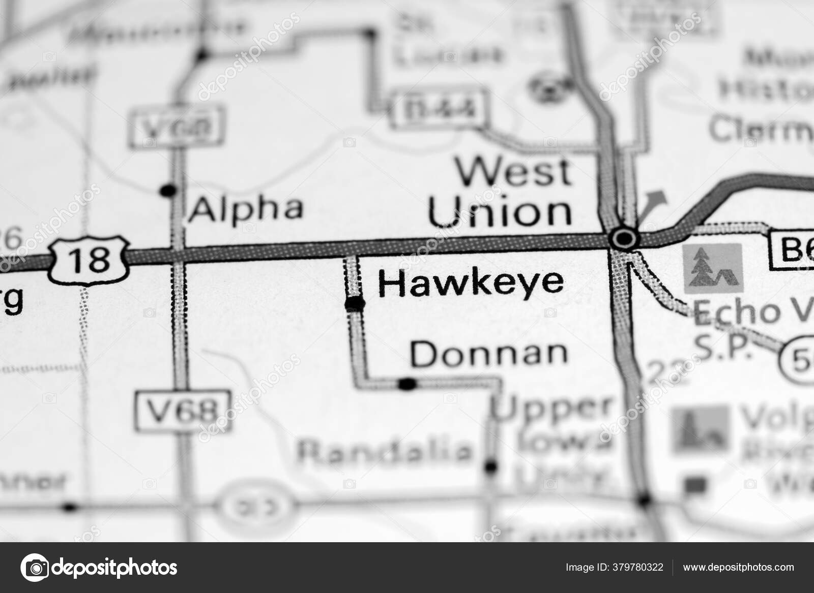 Hawkeye Iowa Usa Een Kaart — Stockfoto © aliceinwonderland2020 379780322