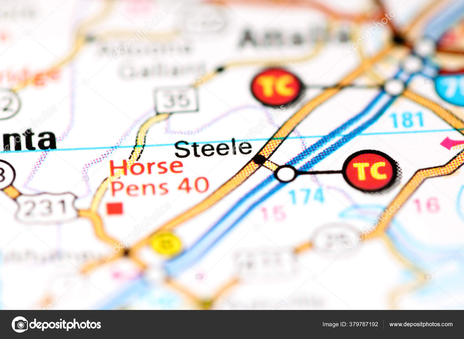 Steele Alabama Usa Map — Stock Photo © aliceinwonderland2020 379787192