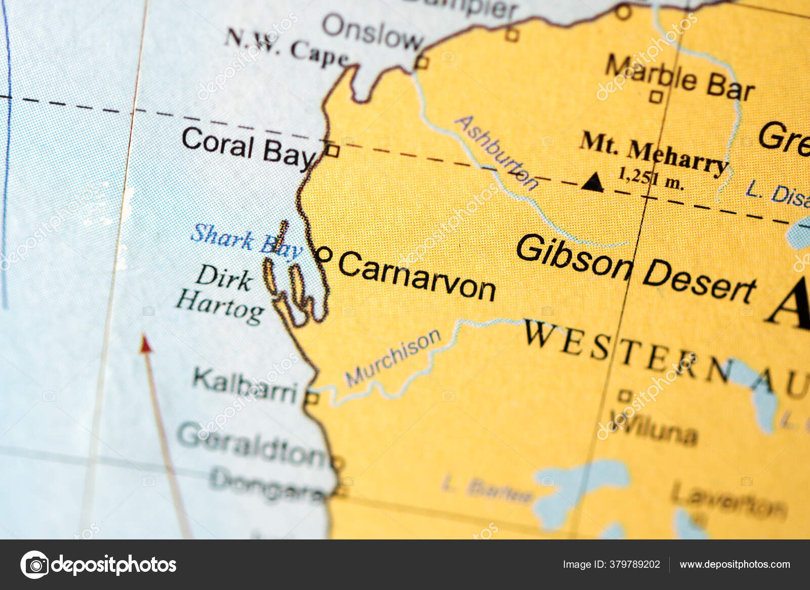 Carnarvon Australia Geography Map Stock Photo by ©aliceinwonderland2020