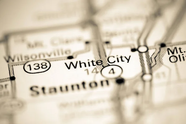 White City Illinois Usa Mapě Geografie — Stock fotografie