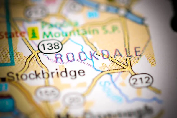 Rockdale Georgia Eeuu Mapa — Foto de Stock