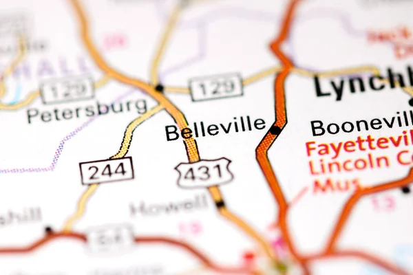 Belleville Tennessee États Unis Sur Une Carte — Photo