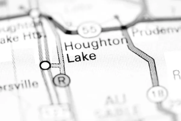 Houghton Lake Michigan Eeuu Mapa — Foto de Stock