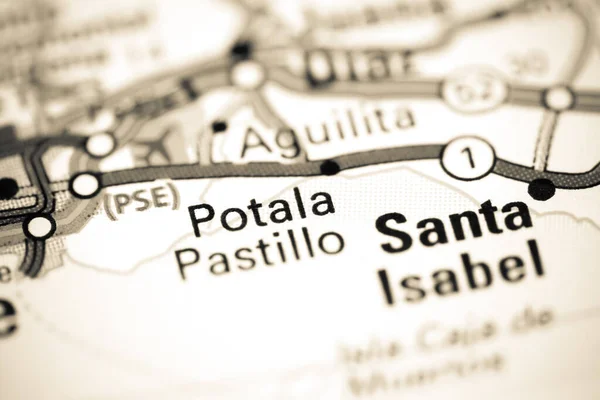Potala Pastillo Puerto Rico Mapa — Foto de Stock