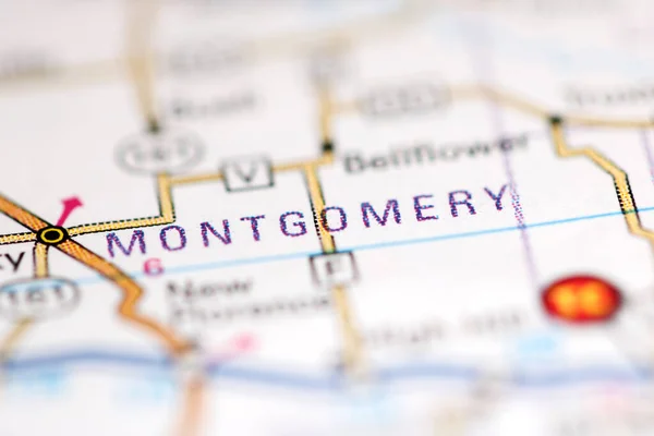 Montgomery Ego Missouri Stany Zjednoczone Mapie Geograficznej — Zdjęcie stockowe