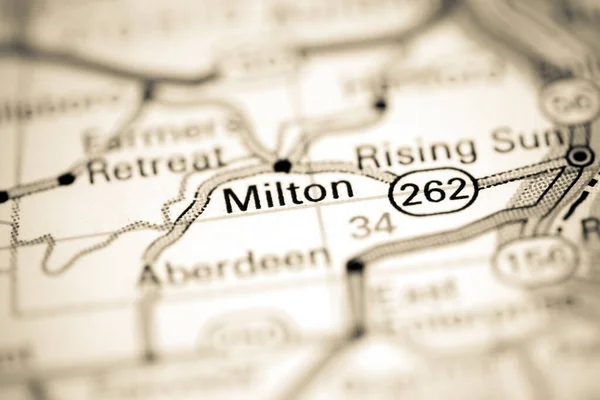 Мілтон Індіана Сша Географічній Карті — стокове фото