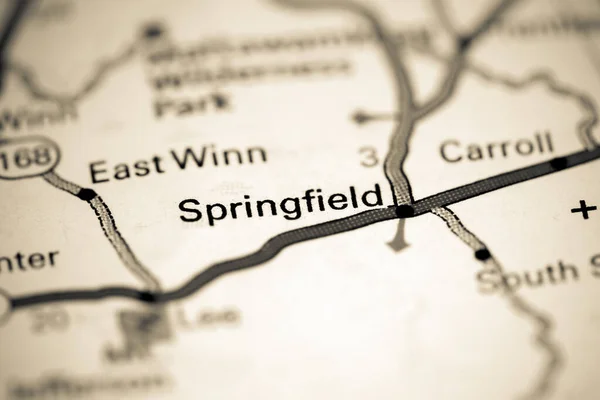 Springfield Maine Usa Mapě — Stock fotografie