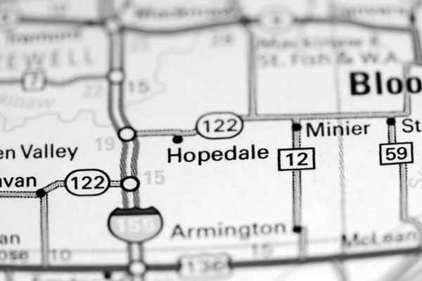 Hopedale Illinois Usa Map — Stock Photo, Image